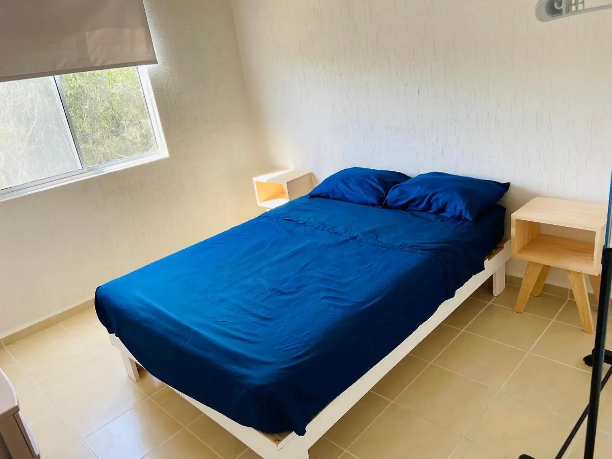 Depa Verano/Seguridad/Alberca A 13 Min Playa En Auto Apartment Playa del Carmen