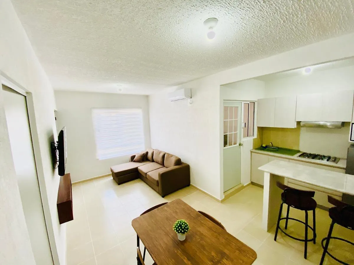 Depa Verano/Seguridad/Alberca A 13 Min Playa En Auto Apartment Playa del Carmen